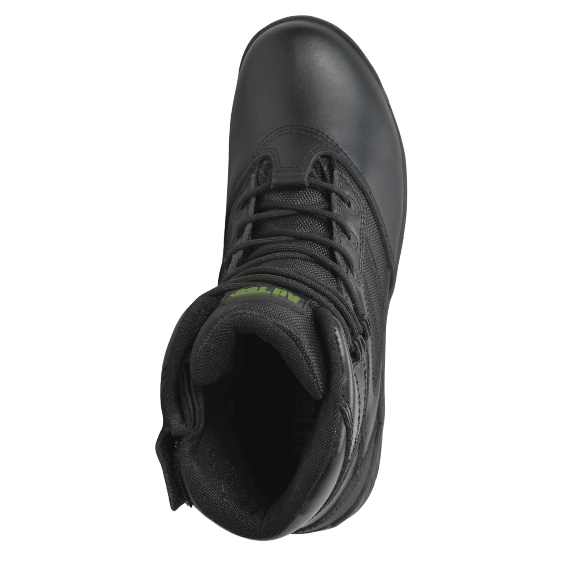 AdTec Men's 6" Full Grain Polishable Leather Side Zipper Tactical Boot Black