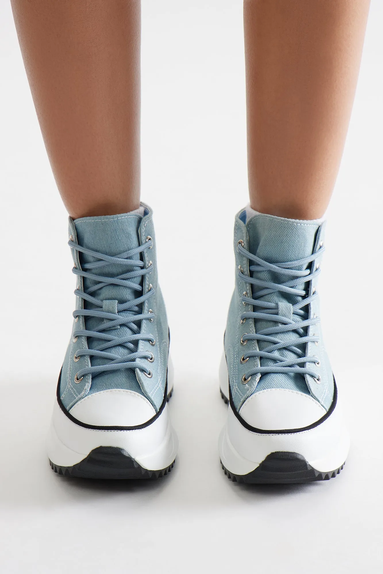 Bailey High Cut Sneakers - Denim
