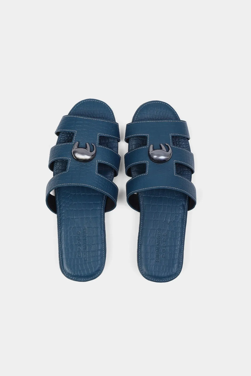 Cobalt Lattice Resort Mules