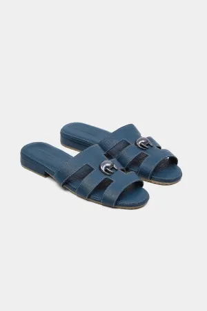 Cobalt Lattice Resort Mules