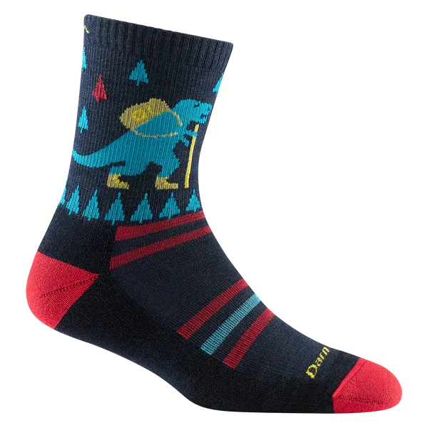 Darn Tough Kids Ty-Ranger-Saurus Micro Crew Lightweight Hiking Sock