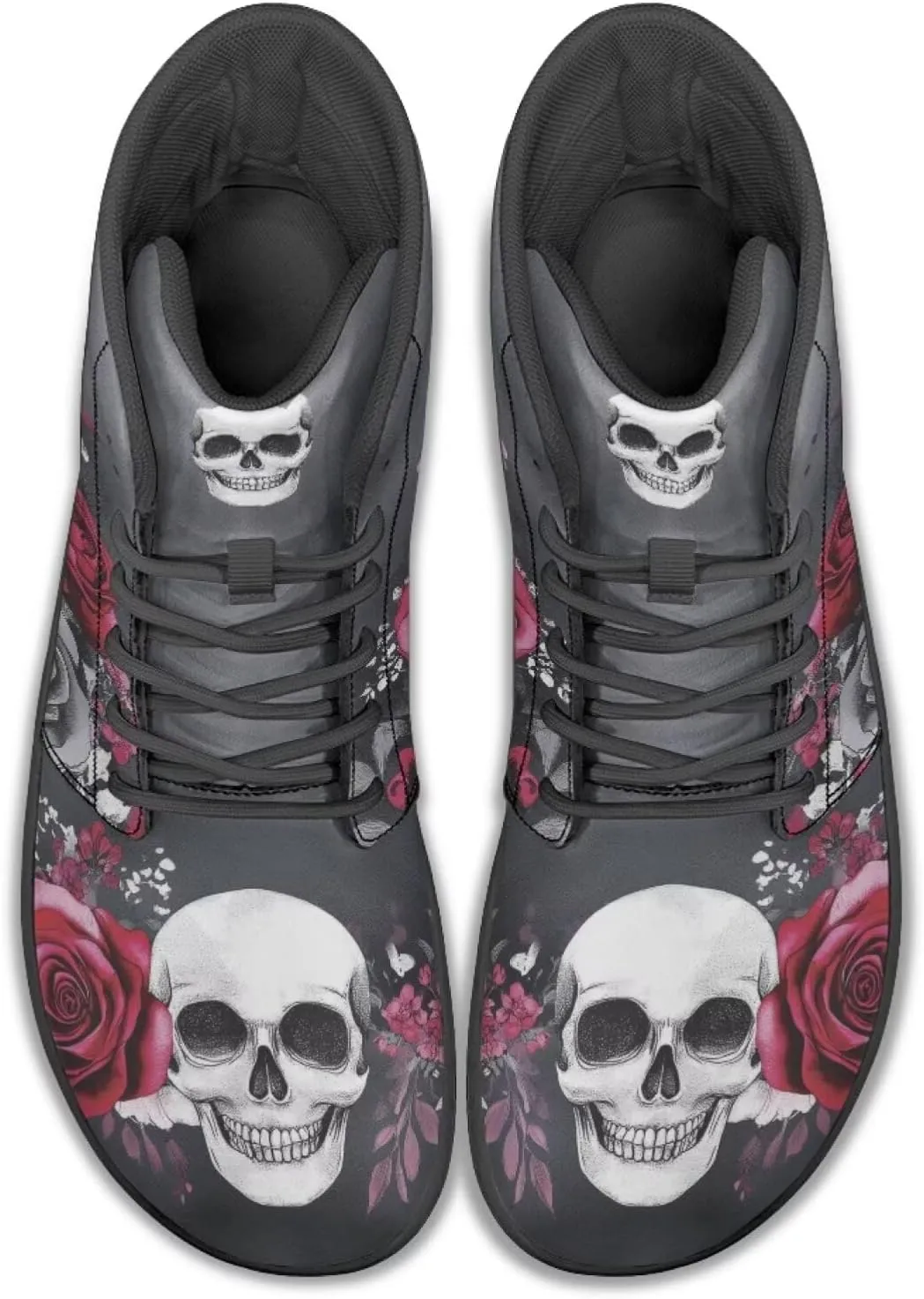 JoyLamoria Bling Bling Butterfly Print High Top Sneakers Lace up Leather Shoes Fashion High Top Flats Barefoot Wide Shoes Y2K for Girls