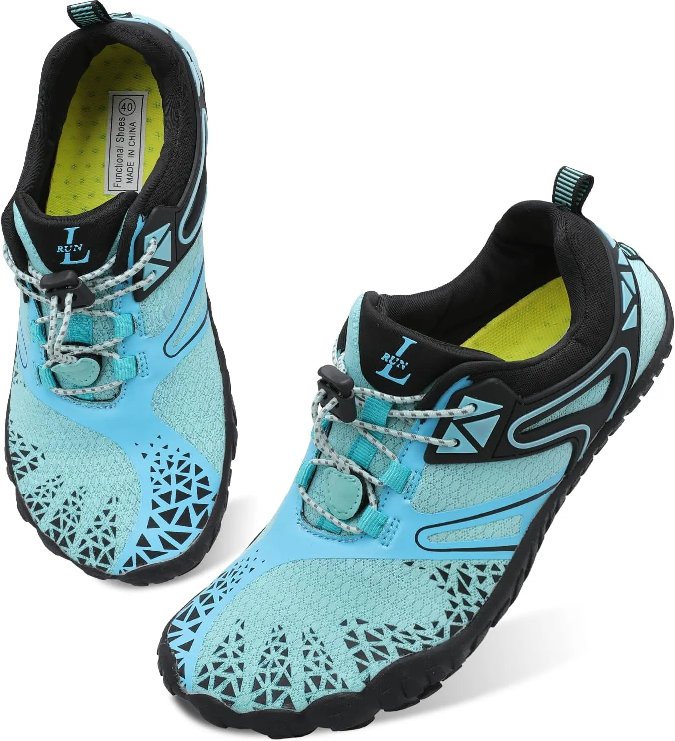 L-RUN Barefoot Water Shoes Women Mens Aqua Sock Athletic Hiking Water Sports Shoes for Swim Beach Pool Sand Diving Walking