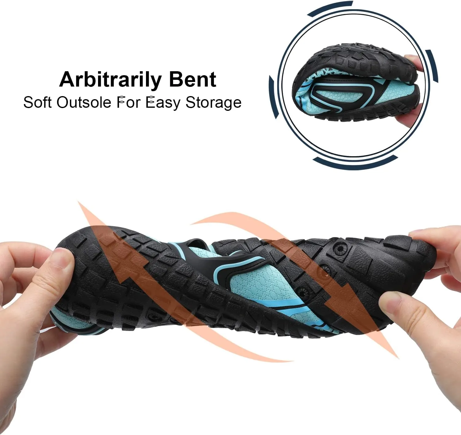 L-RUN Barefoot Water Shoes Women Mens Aqua Sock Athletic Hiking Water Sports Shoes for Swim Beach Pool Sand Diving Walking
