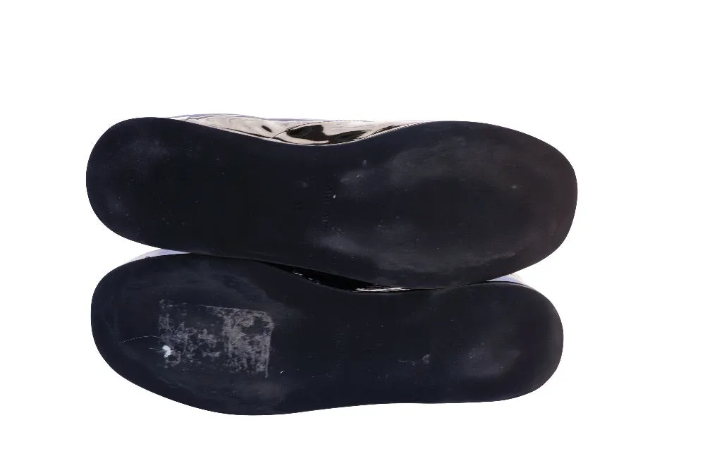 Miu Miu Black Patent Leather Flatform Oxford