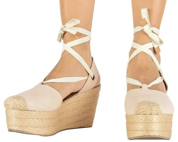 Silvia Cobos LACE UP Leather Wedges