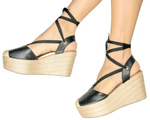 Silvia Cobos LACE UP Leather Wedges