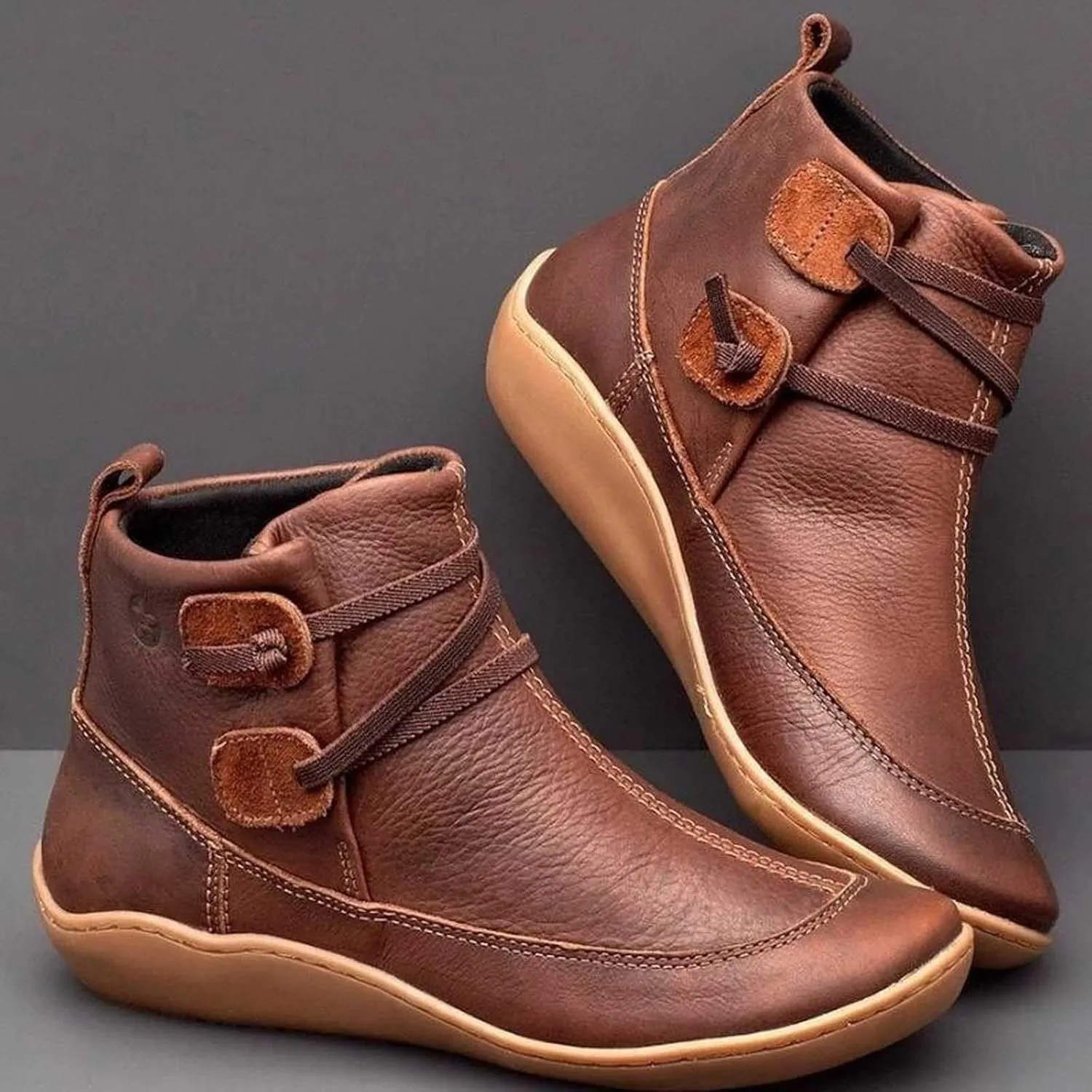 Work Boots for Women Ankle Wide Width Booties Women Womens Boots Ankle Low Heel Mens Casual Boot Solid Color Comfy Casual Pump Closed Toe Stacked Heel